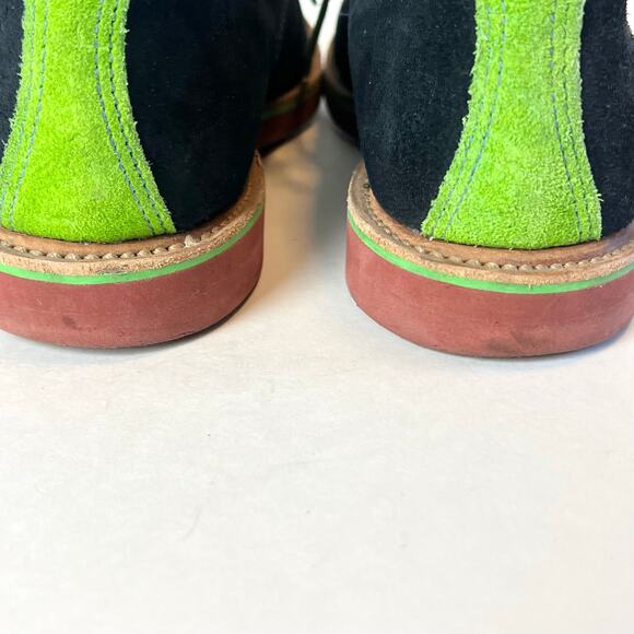 Walk-Over Suede Derby Oxford Shoe Navy Green Heritage Preppy Size 8.5